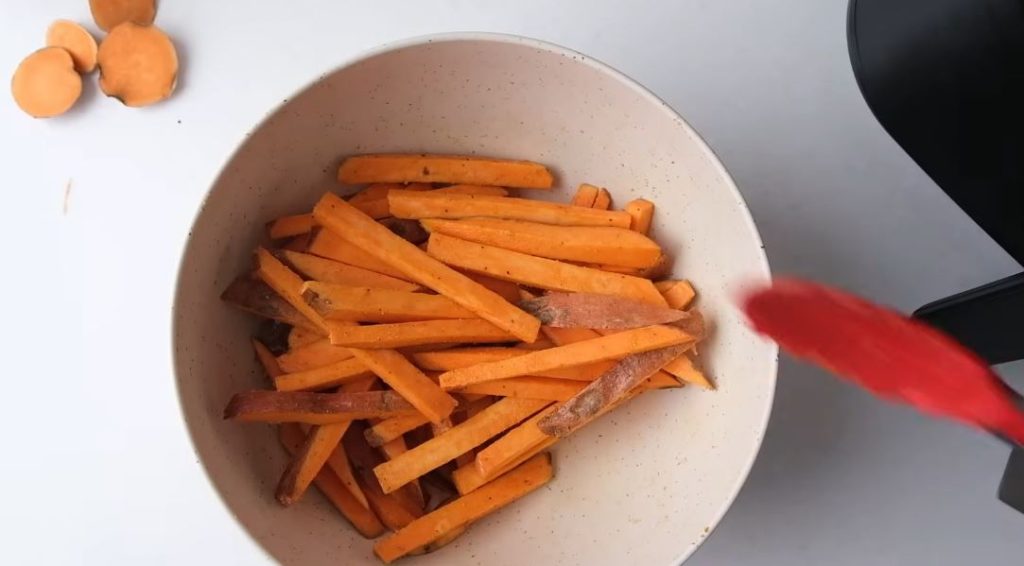 How long to air fry McCain sweet potato fries